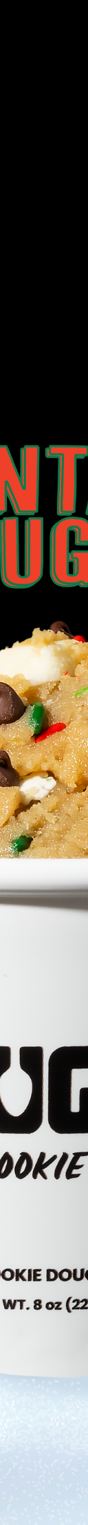 Close up shot of Doughp's holiday 3-pack including Santa's Doughp, Naughty and Nice, and Ride or Die flavors